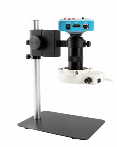 Digitální Mikroskop Videokamera 130X zoom Objektiv C-Mount 38MP 2K HDMI USB 144 LED světlo Mikroskop Kontrolní Kamera (Set)