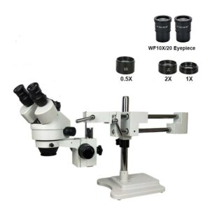 Mikroskop 3,5X-90X Trinokulární Stereo Mikroskop se stojanem Super Widefield 10X20MM Barlow Lens (White Set)